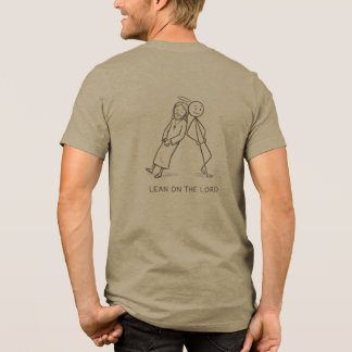 En Tri-matière T-shirt fun Jésus personnage bâton « Appuyez-vous