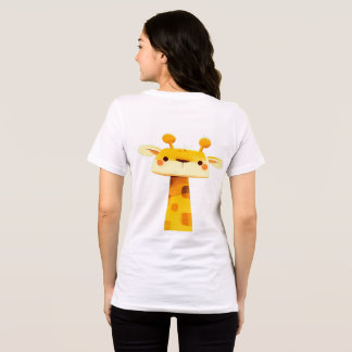 En Tri-matière T-shirt Giraffe minimaliste mignonne