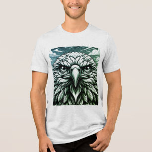 En Tri-matière T-Shirt Graphique Aigle Tri-Blend
