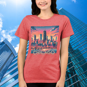En Tri-matière T-shirt graphique CHICAGO