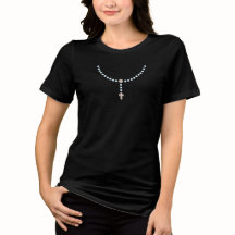 T-Shirt Graphique Collier Rosaire Minimaliste – Él