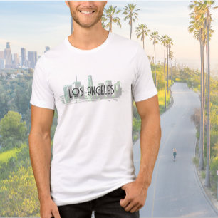 En Tri-matière T-shirt graphique de Los Angeles Skyline