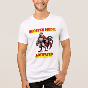 En Tri-matière T-shirt graphique "Mode Coq Activé"
