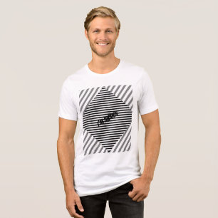 En Tri-matière T-shirt graphique noir & blanc/geometric t shirt