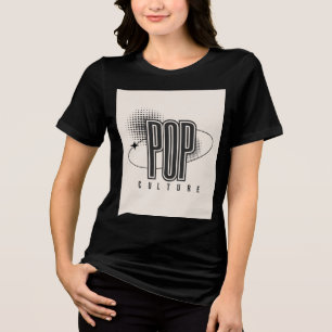 En Tri-matière T-Shirt Graphique Pop Culture   Tee à Typographie 