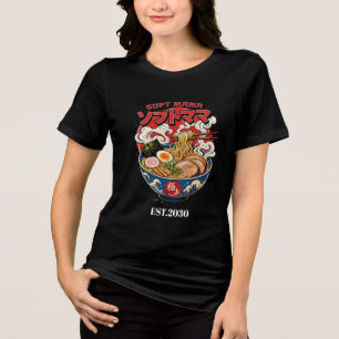 En Tri-matière T-Shirt Graphique Soft Mama Ramen Lover Nouille Ja