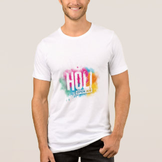 En Tri-matière T-shirt graphique vibrant Holi Splash