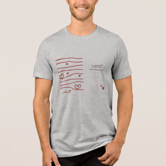 En Tri-matière T-shirt homme cadeau gris pour la Saint-Valentin