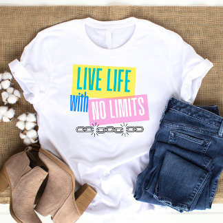 En Tri-matière T-shirt Inspirant 'La Vie Sans Limites'