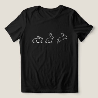 En Tri-matière T-shirt joli lapin, Chemise minimaliste lapin, Lap