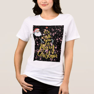 En Tri-matière t-shirt joyeux noël \ Pour les cadeaux\ pour elle