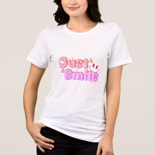 En Tri-matière T-shirt juste sourire Vibes positives Tee