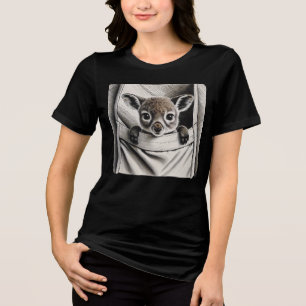 En Tri-matière T-shirt Kangaroo, mignonne bébé Joey Design
