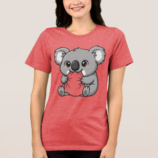 EN TRI-MATIÈRE T-SHIRT KOALA DESING POUR FEMMES