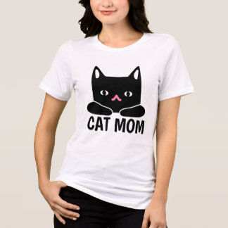 En Tri-matière T-shirt MÈRE DE CHAT MIGNON CHAT NOIR
