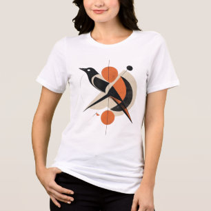 En Tri-matière T-Shirt Mid-Century Modern Art Abstrait Géométriqu