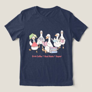 En Tri-matière T-shirt Mignon Oies Lectrices • Tee pour Amoureux