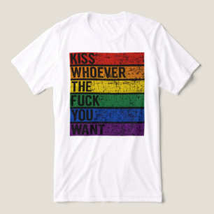 En Tri-matière T-shirt Mois de la fierté gay lesbienne LGBTQ Kiss