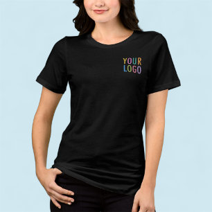 En Tri-matière T-shirt noir féminin Premium - Logo de l'entrepris