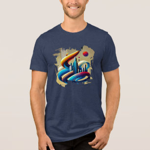 En Tri-matière T-shirt numérique - Graffiti urbain