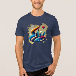 En Tri-matière T-shirt numérique - Graffiti urbain