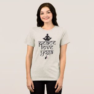 En Tri-matière T-Shirt Paix Amour Yoga