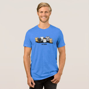 En Tri-matière T-shirt papa chat