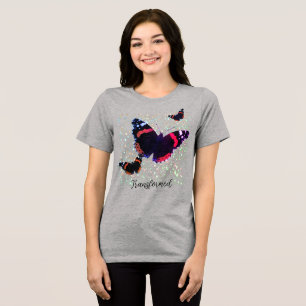 En Tri-matière T-shirt papillons