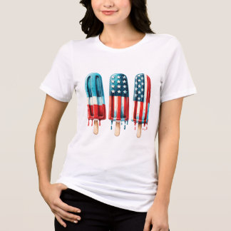 En Tri-matière T-shirt Patriotic Popsicles