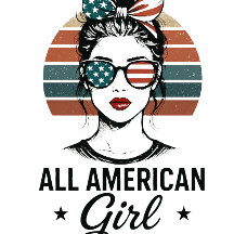 T-shirt patriotique USA All American Girl
