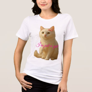 En Tri-matière T-shirt personnalisable 'Je suis juste une fille' 