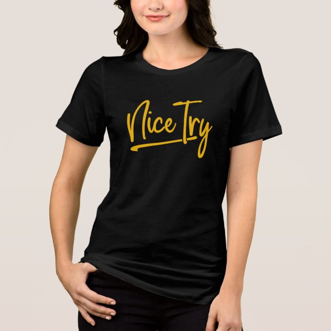 En Tri-matière T-shirt pour femmes NICE ESSAI - Tee minimaliste g (Recto)