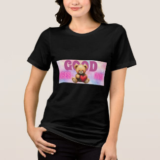 En Tri-matière T-shirt pour femmes Ourson Good Vibes Only