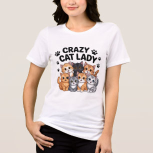 En Tri-matière T-shirt pour les femmes amatrices de chats drôles