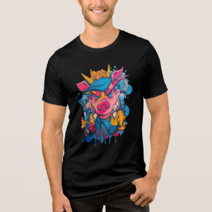 En Tri-matière T-Shirt Rebellion78 Cochon