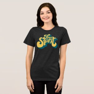En Tri-matière T-shirt Rétro Années 70 Esprit Libre - Typographie