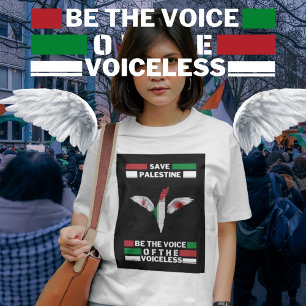 En Tri-matière T-shirt Save Palestine With Palestine Map Gaza