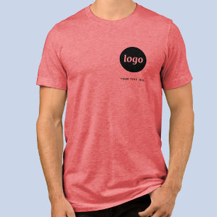 En Tri-matière T-shirt simple avec logo et texte pour les entrepr