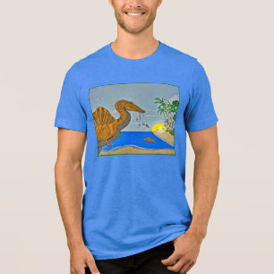 En Tri-matière T-shirt Spinosaurus plage crétacé