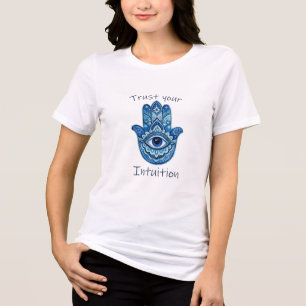 En Tri-matière T-shirt spirituel pour femmes à œil de la main –