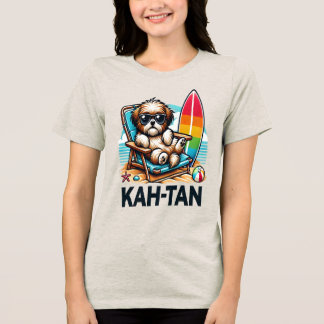 En Tri-matière T-shirt Surfer Shih Tzu