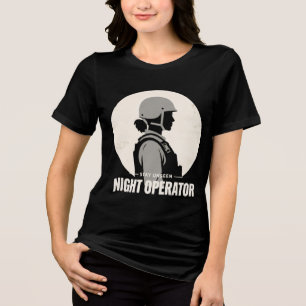 En Tri-matière T-shirt tactique pour femmes Night Operator Vintag