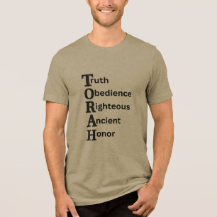 En Tri-matière T-Shirt Torah montrant le vrai sens de la Torah