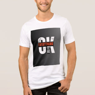 En Tri-matière T-shirt tri-blend blanc avec un design simple.