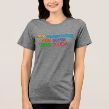 T-shirt Tri-Blend pour femmes avec petits-enfants