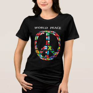En Tri-matière T-shirt Tri-Blend pour la paix dans le monde