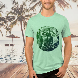 En Tri-matière T-Shirt Tri-Blend Vert Du Week-End