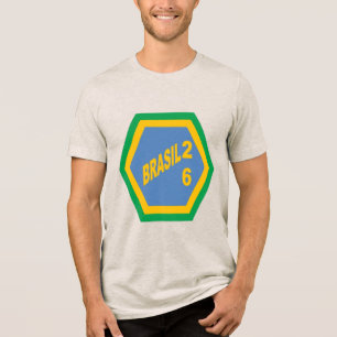 En Tri-matière T-Shirt tri-mélange avoine BRÉSIL 26