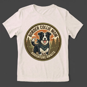 En Tri-matière T-shirt tri-mélange Maman Border Collie Cadeau p