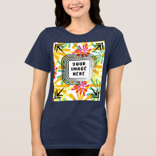 En Tri-matière T-shirt tricolore Bella+Canvas pour femmes